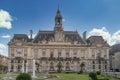 City hall, HÃÂ´tel de VilleÃÂ inÃÂ Tours, France under a blue sky Royalty Free Stock Photo